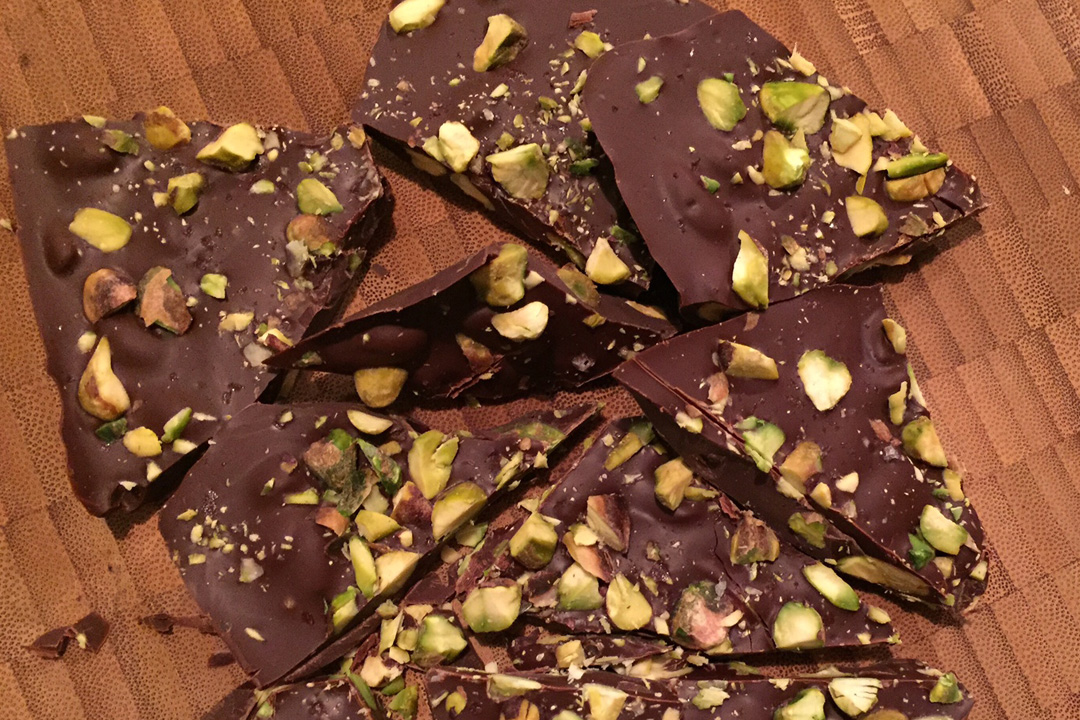 Happy National Pistachio Day: Dark Chocolate Pistachio Bark