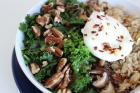 Recipe: Savory Oatmeal with Kale, Mushrooms and Pecans