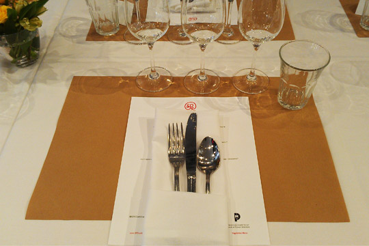 The tables are set at La Scuola di Eataly