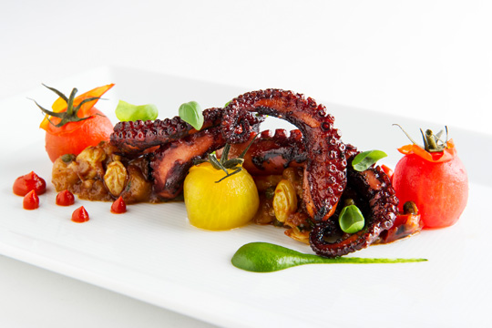 The gluten-free and locally sourced Spanish Octopus Salad